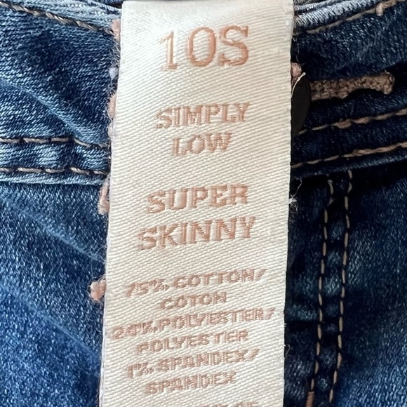 Justice Premium Girls Size 10S Simply Low Super Skinny Stretch Jeans Short Flaw - Picture 4 of 7